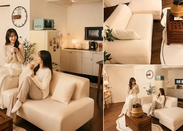 Apartment 1 Minute From Hongdae Entrance Station #4 Beds #hotel Bedding #hongdae Main Street #famous Restaurants #luggage Storage #popular #3 #melow Hongdae *